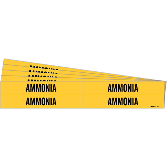 Ammonia Pipe Marker Style 4 BK on YL PK