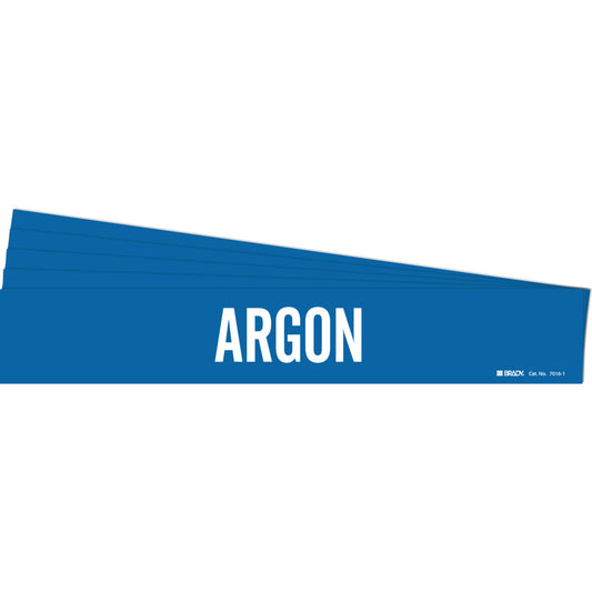 ARGON Pipe Marker Style 1 WT on BL PK