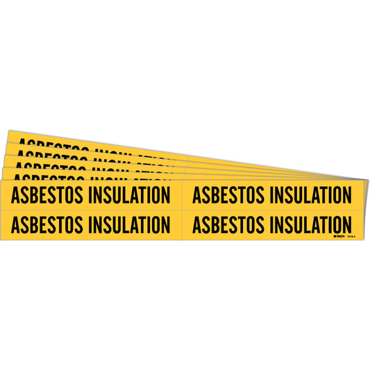 ASBESTOS INSULATION Pipe Mrk 4 BK/YL PK