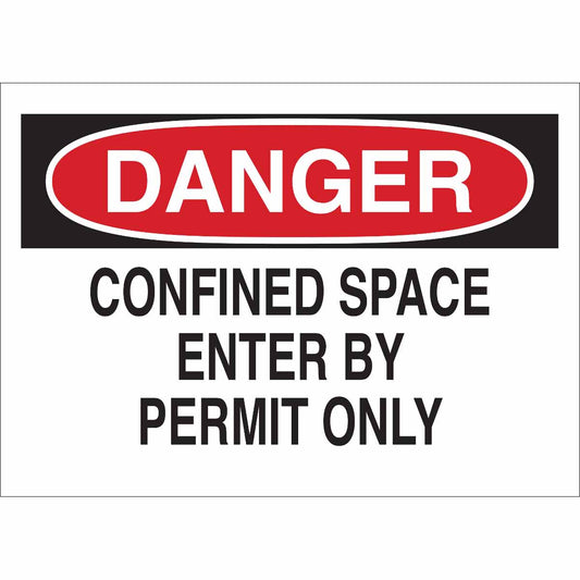 ADMITTANCE SIGN DANGER 3.5X5