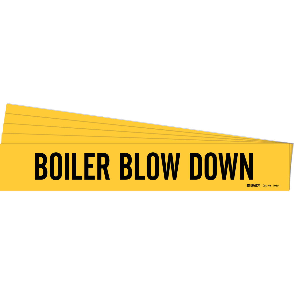 Boiler Blow Down Pipe Marker BK/YL PK