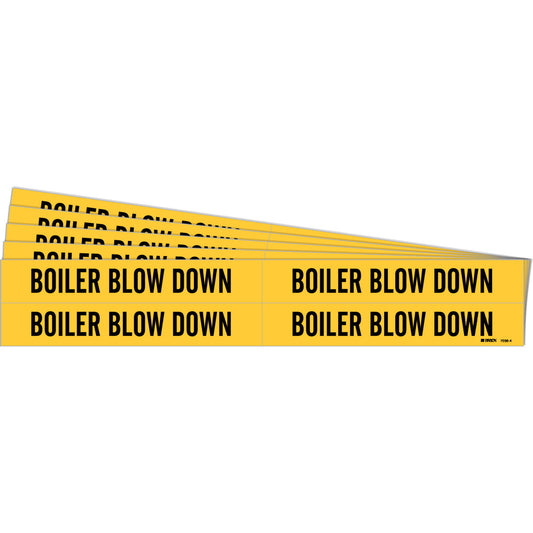 Boiler Blow Down Pipe Marker 4 BK/YL PK