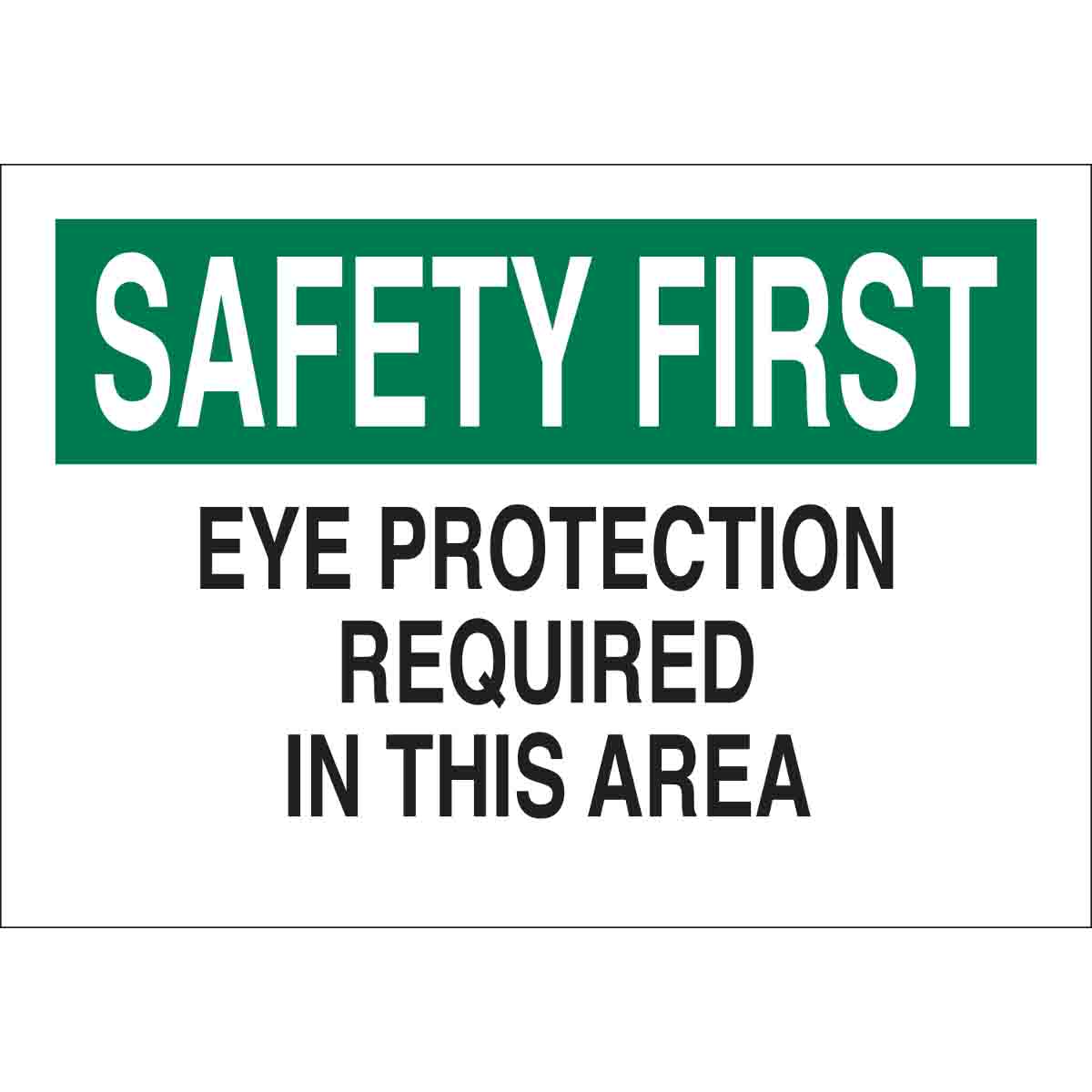 B555 10X14 GRN/BLK/WHT SAFETY FIRST