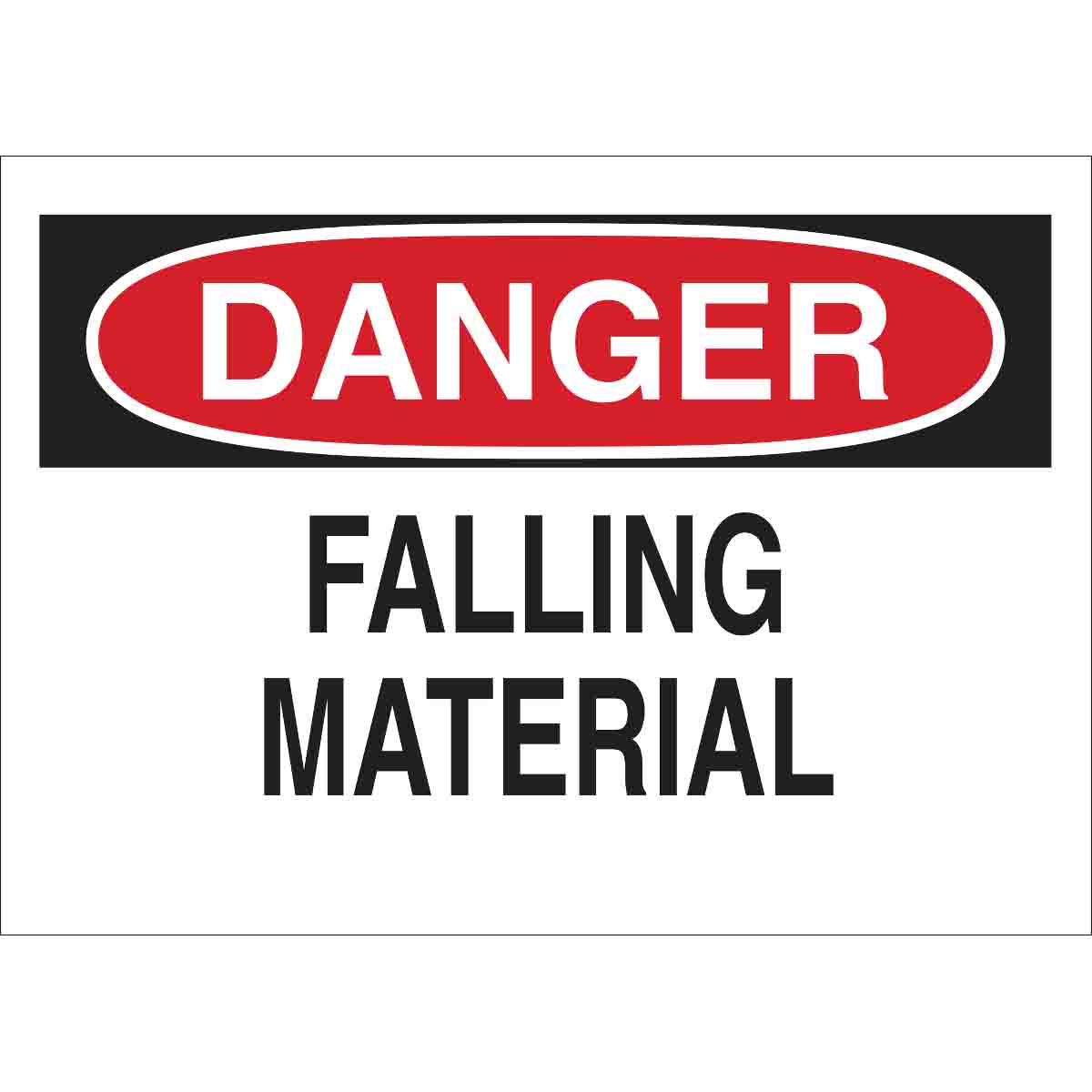 B120,7X10,RED,BLK/WHT,DANGER FALLING MAT