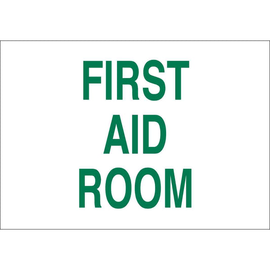 B120,10X14,GRN/WHT,FIRST AID ROOM