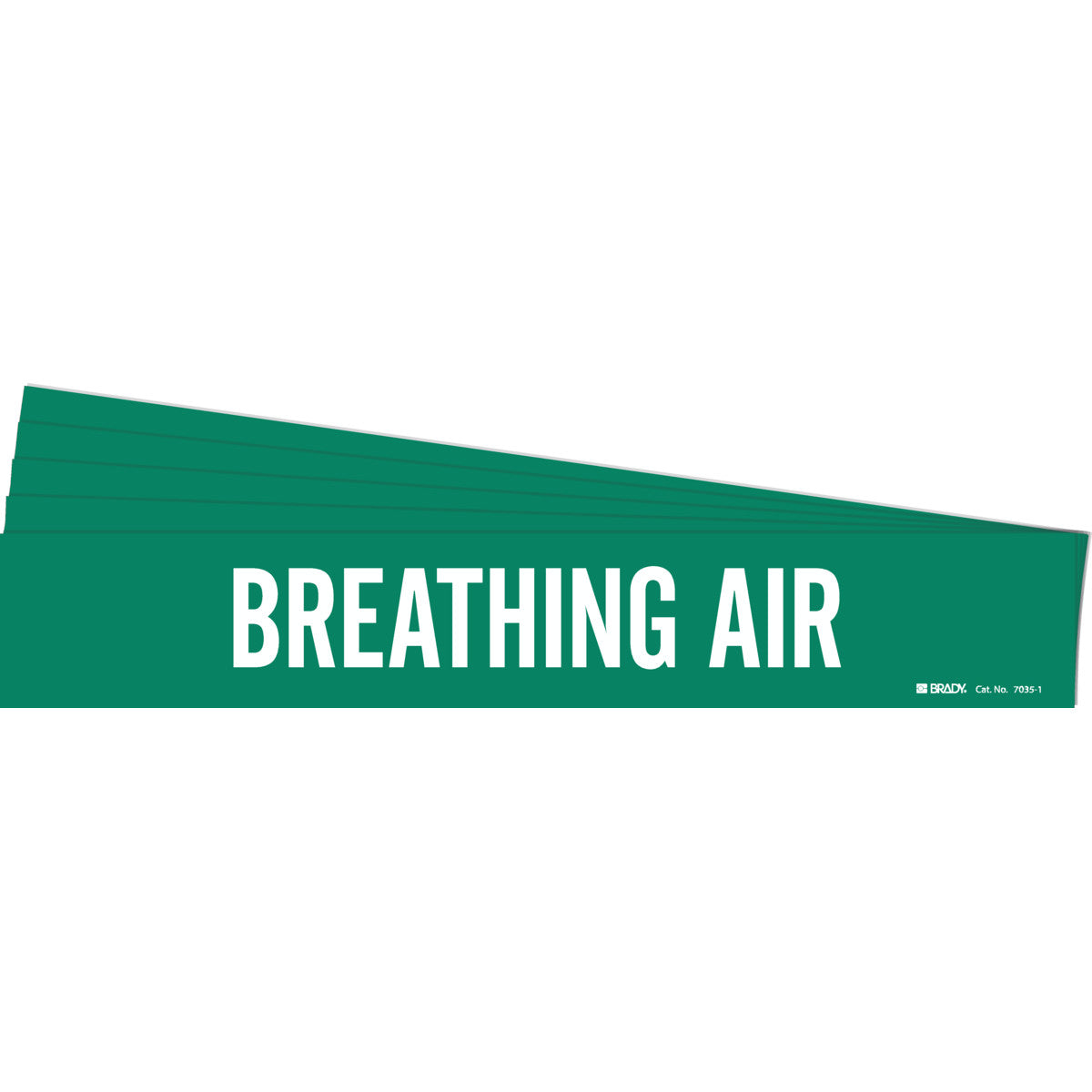 BREATHING AIR Pipe Marker 1 WT on GN PK