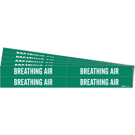 BREATHING AIR Pipe Marker 4 WT on GN PK