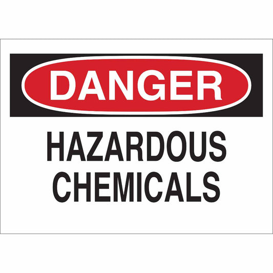 B401 10X14 RED/BLK/WHT DANGER HAZARDOUS