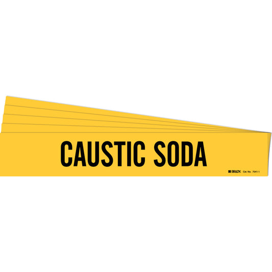 CAUSTIC SODA Pipe Marker 1 BK on YL PK