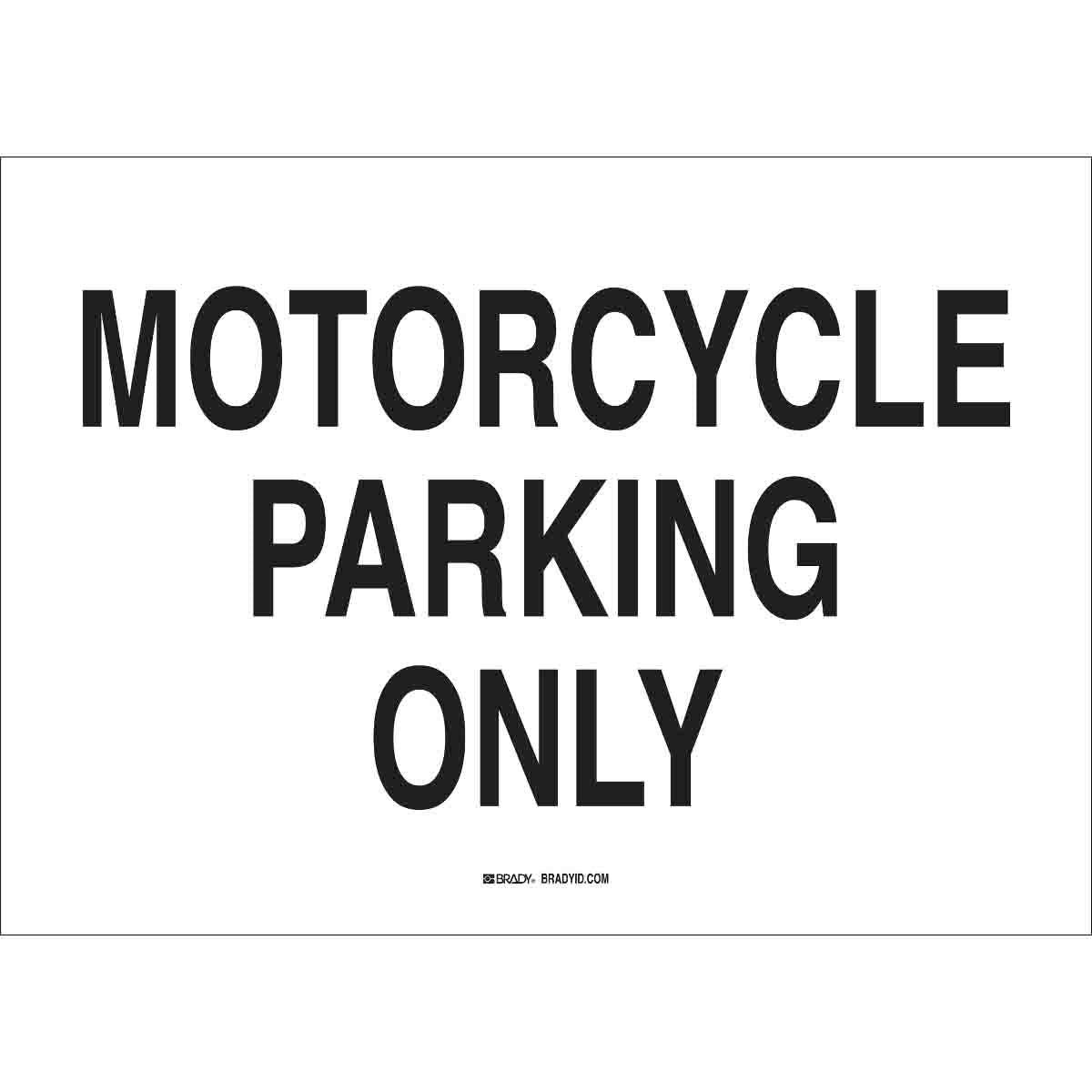 B120,10X14,BLK/WHT,MOTORCYCLE PARKING