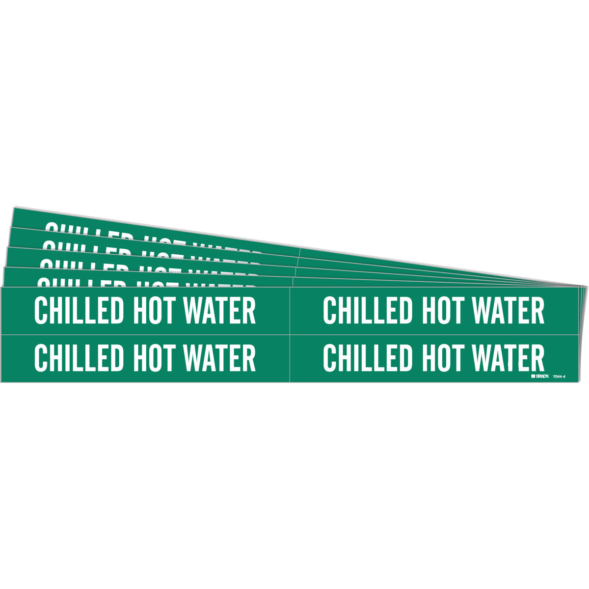 Chilled HT Wtr Pipe Marker 4 WT/GN PK