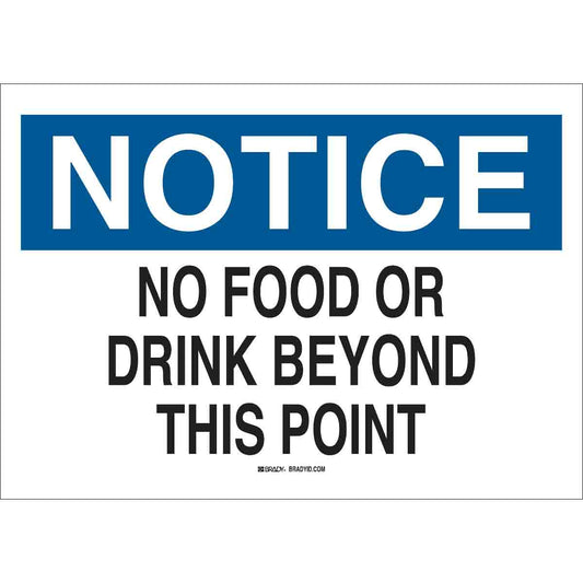 B302-10X14-WK-O-NOT-NO FOOD OR DRINK BE