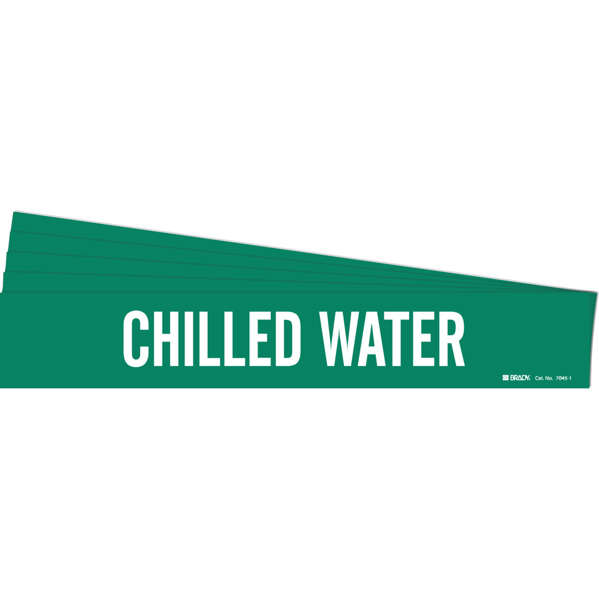 Chilled Water Pipe Marker 1 WT on GN PK