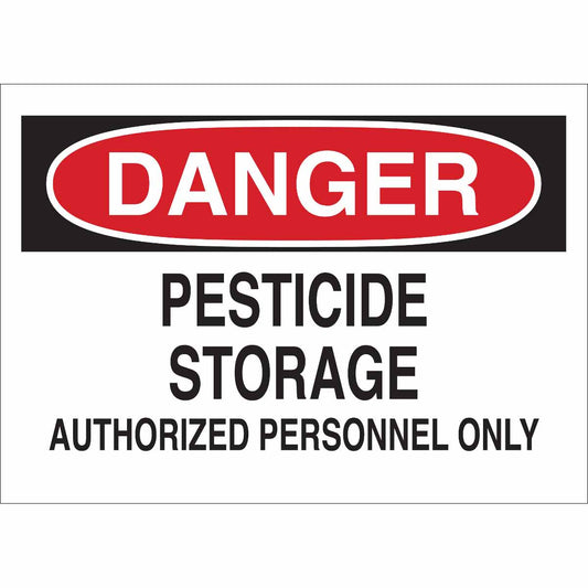 B401 10X14 RED/BLK/WHT DANGER PESTICIDE