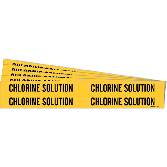 Chlorine Solution Pipe Marker BK/YL PK