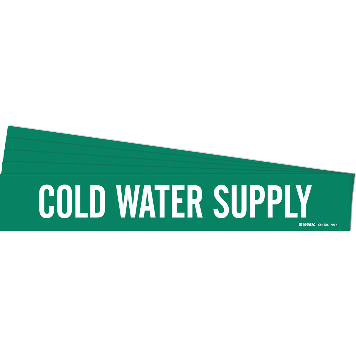 Cold Water Supply Pipe Marker WT/GN PK