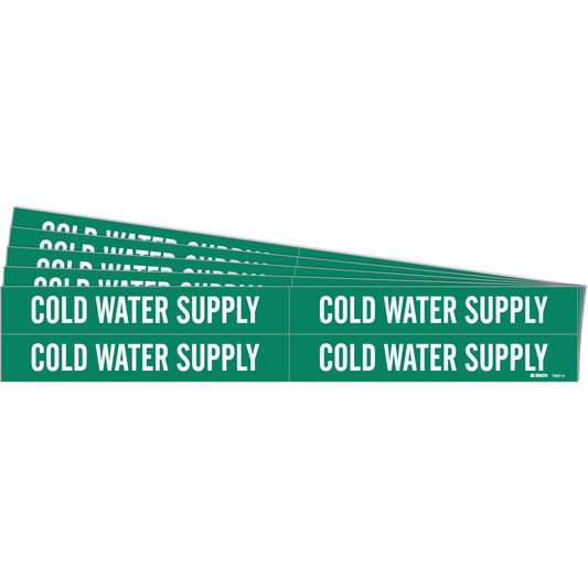 Cold Water Supply Pipe Marker 4 WT/GN PK