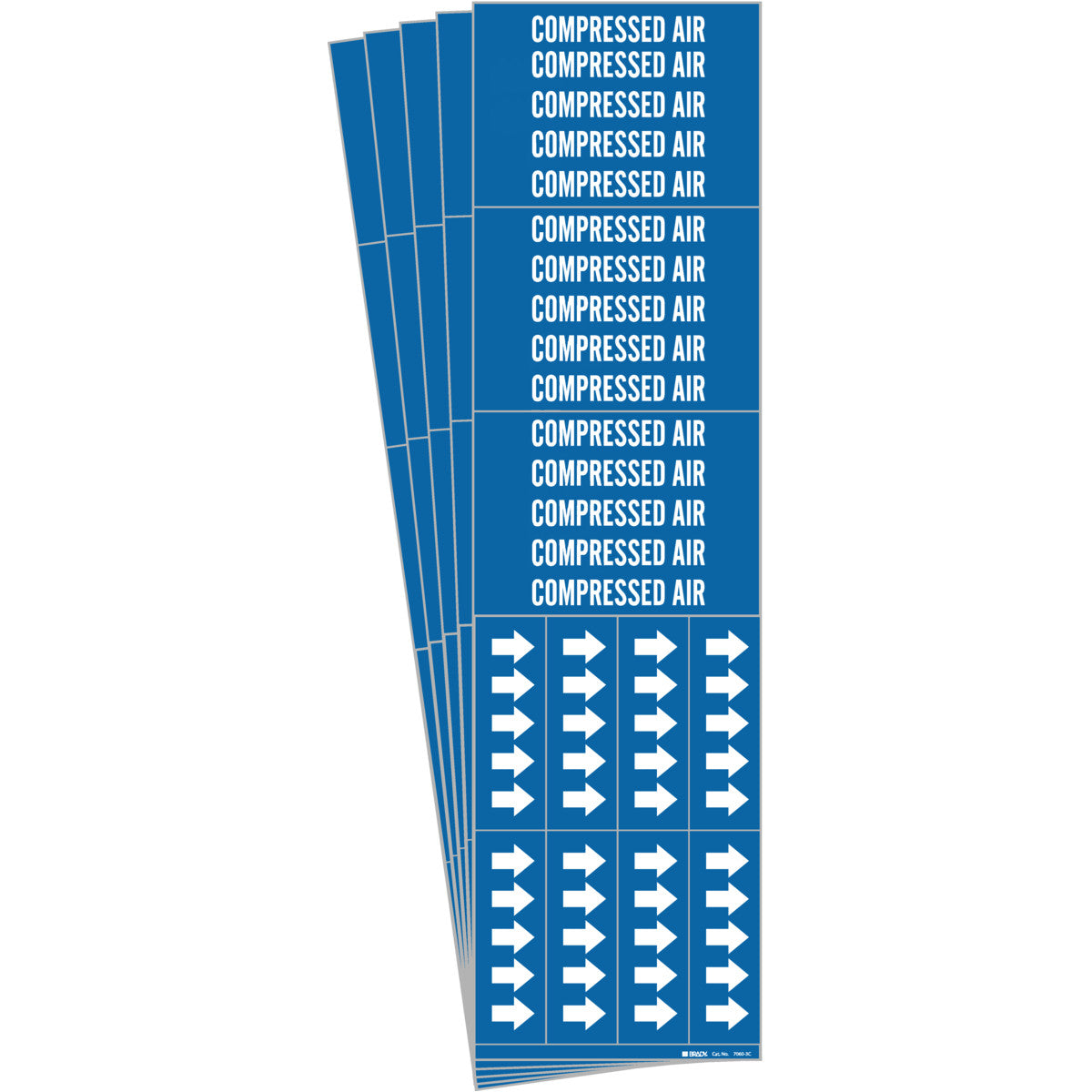 COMPRESSED AIR Pipe Marker 3C WT/BL PK