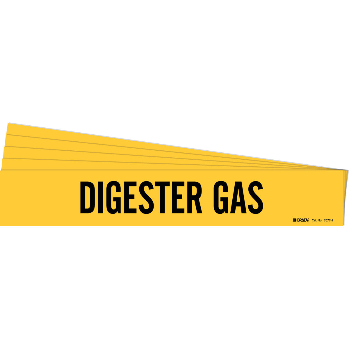 DIGESTER GAS Pipe Marker 1 BK on YL PK