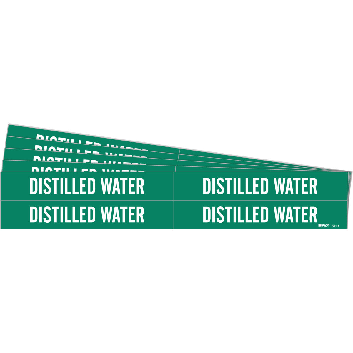 Distilled Water Pipe Marker 4 WT/GN PK