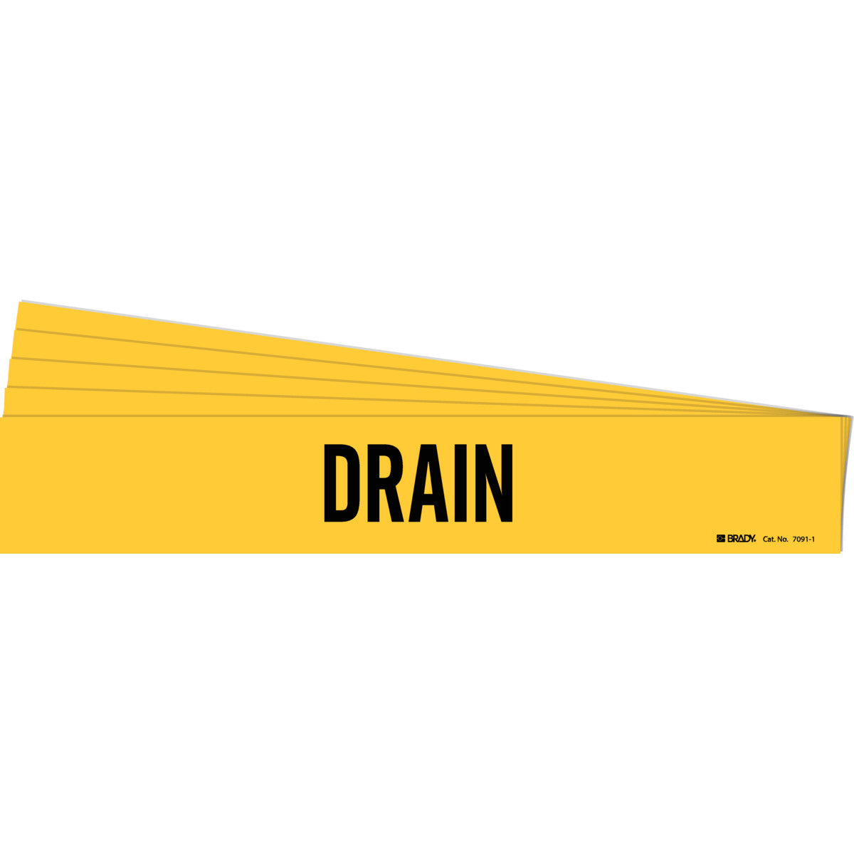 Drain Pipe Marker Style 1 BK on YL PK