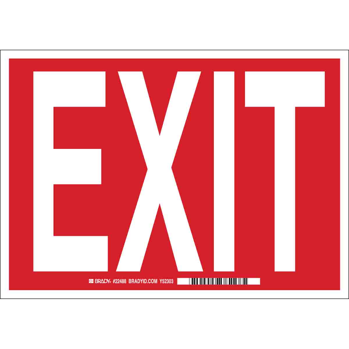 B555 7X10 WHT/RED EXIT