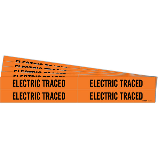 Electric Traced Pipe Marker 4 BK/OR PK