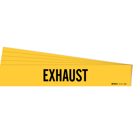 EXHAUST Pipe Marker Style 1 BK on YL PK