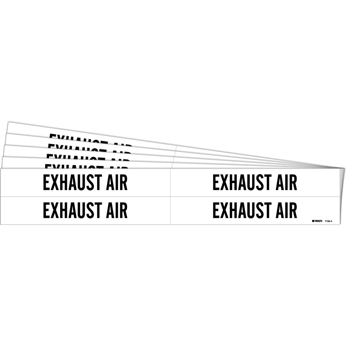 EXHAUST AIR Pipe Marker 4 BK on WT PK