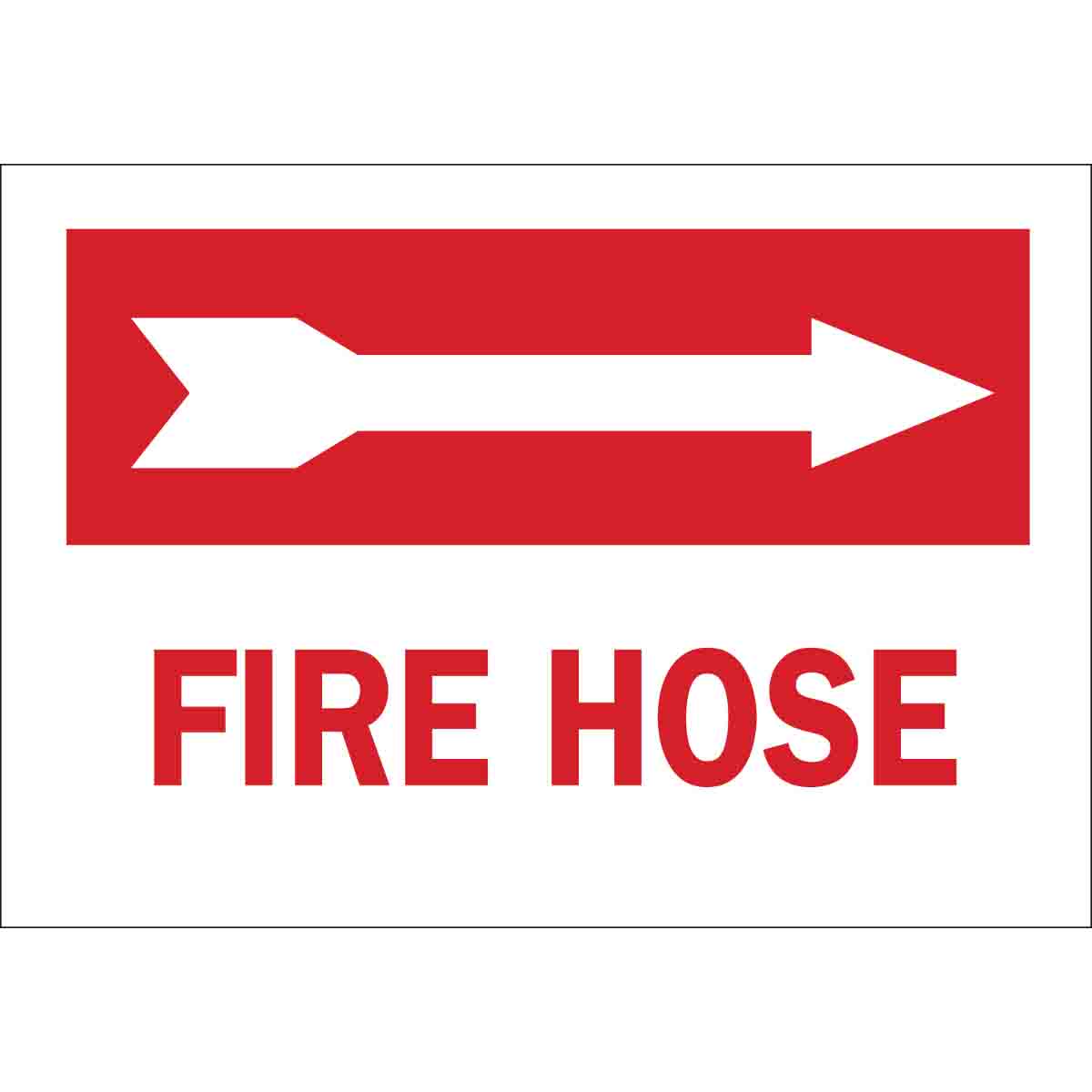 B302-10X14-WG-O-10X14 RED/WHT FIRE SIGN