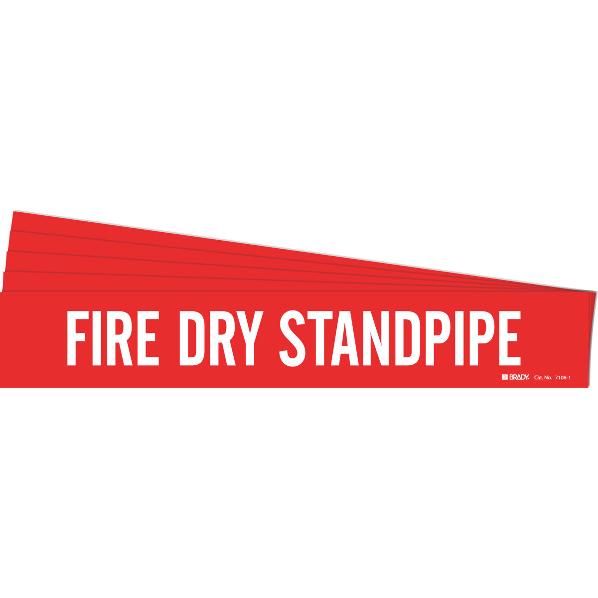 FIRE DRY STANDPIPE Pipe Marker WT/Red PK