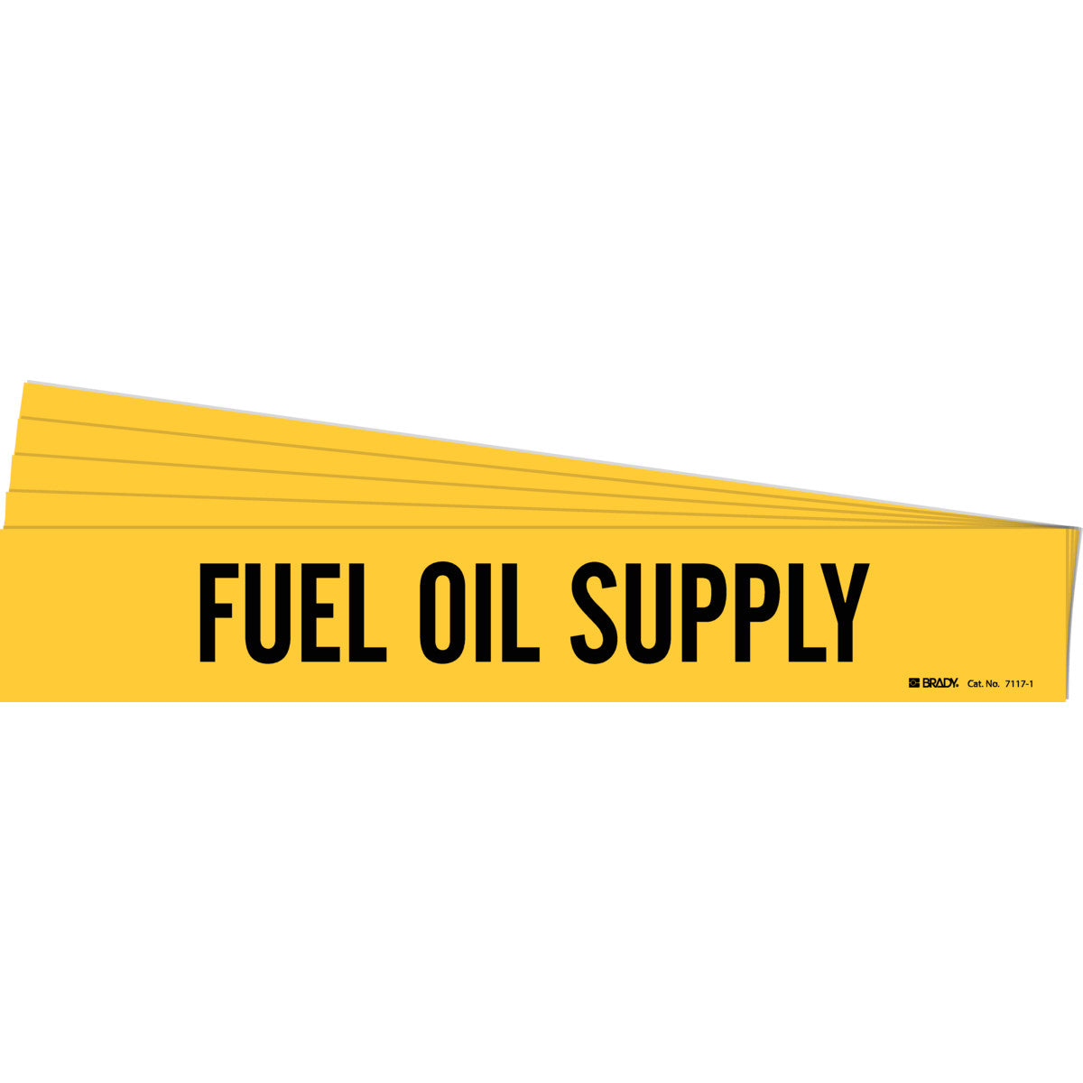 Fuel Oil Supply Pipe Marker BK/YL PK