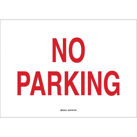 B555 10X14 RED/WHT NO PARKING