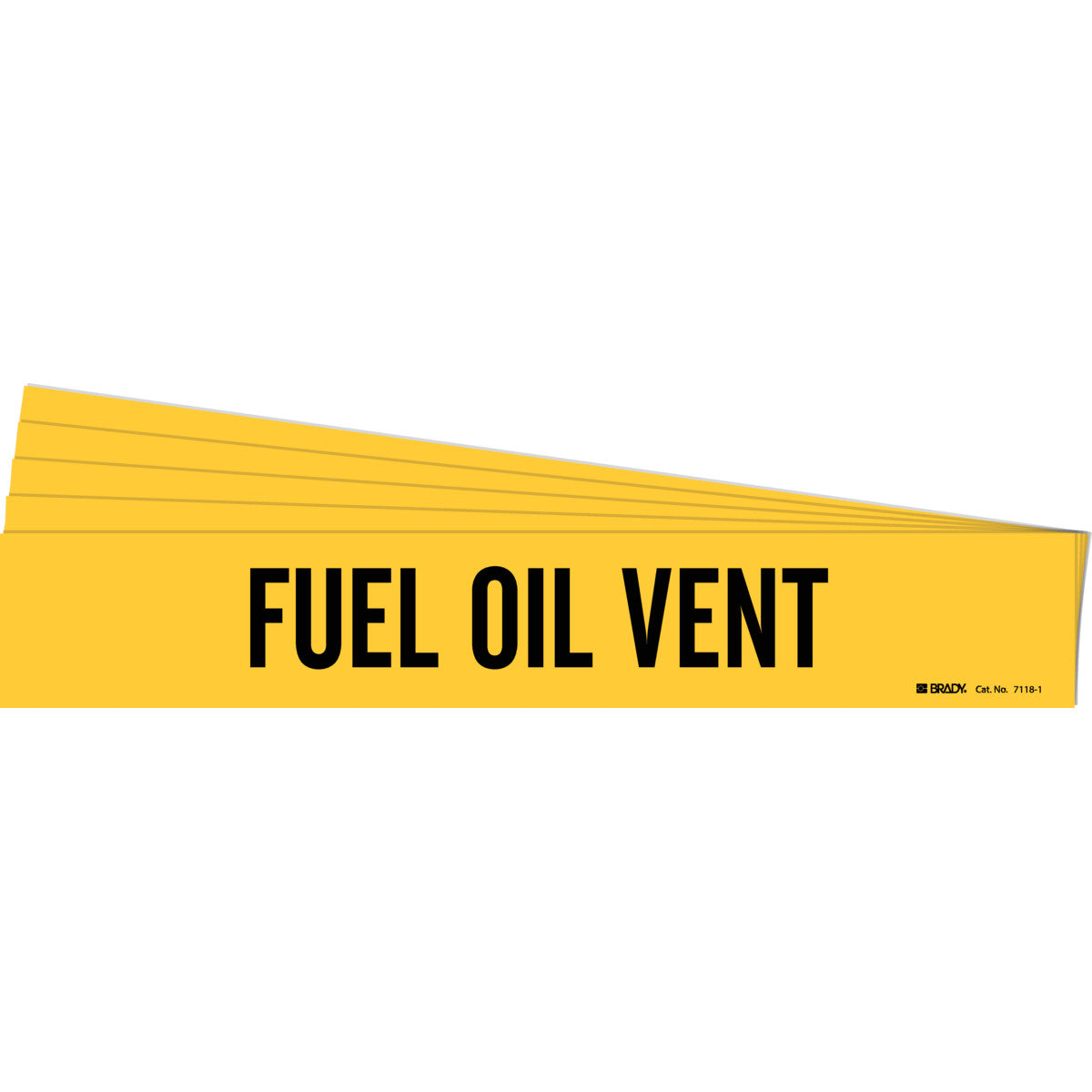 Fuel Oil Vent Pipe Marker 1 BK on YL PK