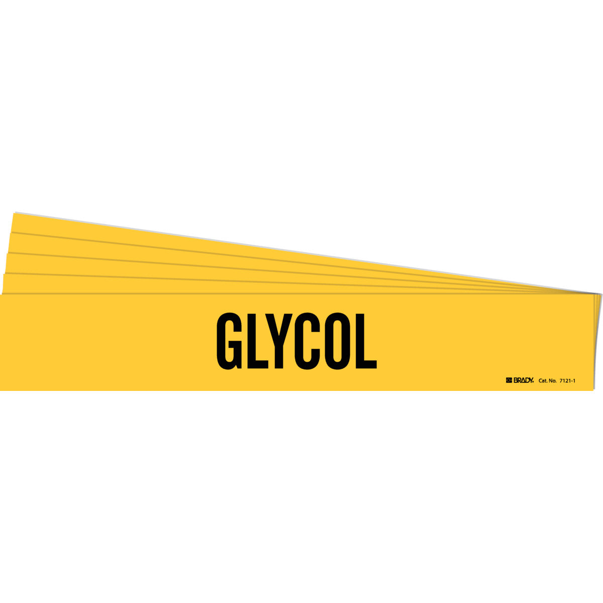 Glycol Pipe Marker Style 1 BK on YL PK