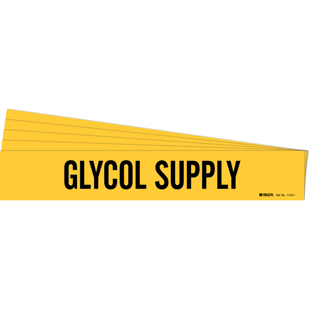 Glycol Supply Pipe Marker 1 BK on YL PK