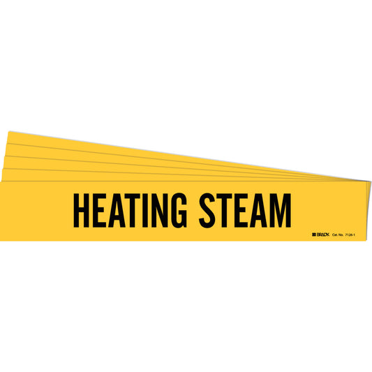 Heating Steam Pipe Marker 1 BK on YL PK