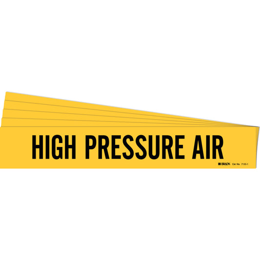 HIGH PRESSURE AIR Pipe Marker BK/YL PK