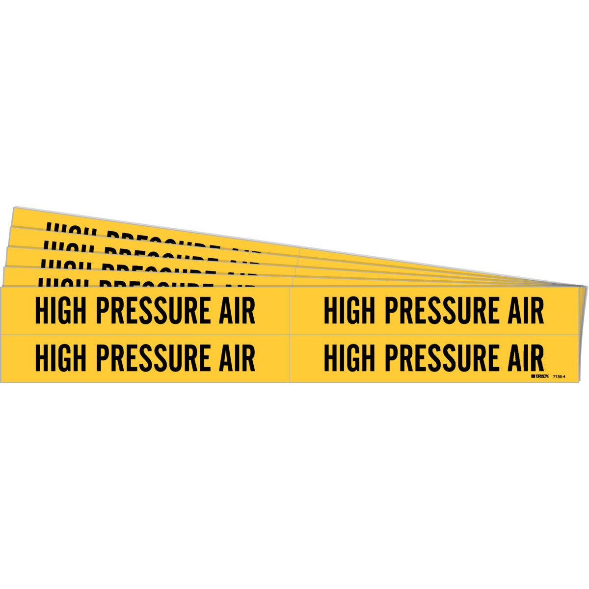 HIGH PRESSURE AIR Pipe Marker 4 BK/YL PK