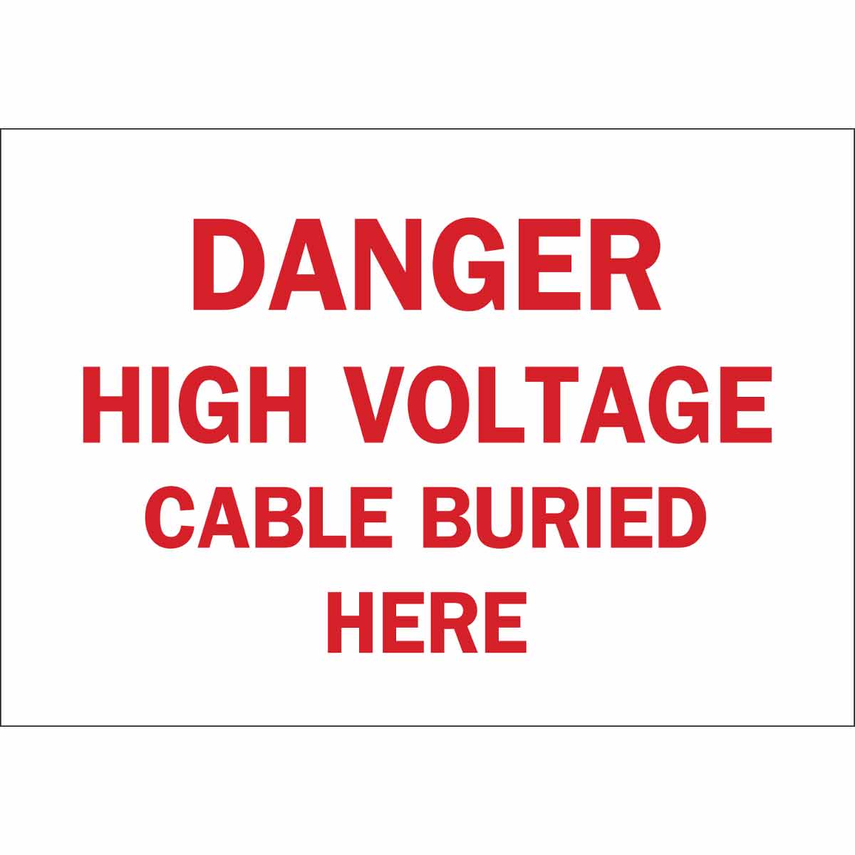 B120,10X14,RED/WHT,DANGER HIGH VOLTAGE