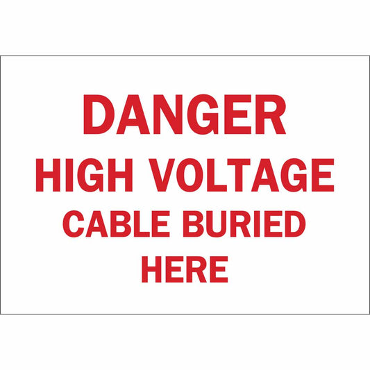 B120,10X14,RED/WHT,DANGER HIGH VOLTAGE