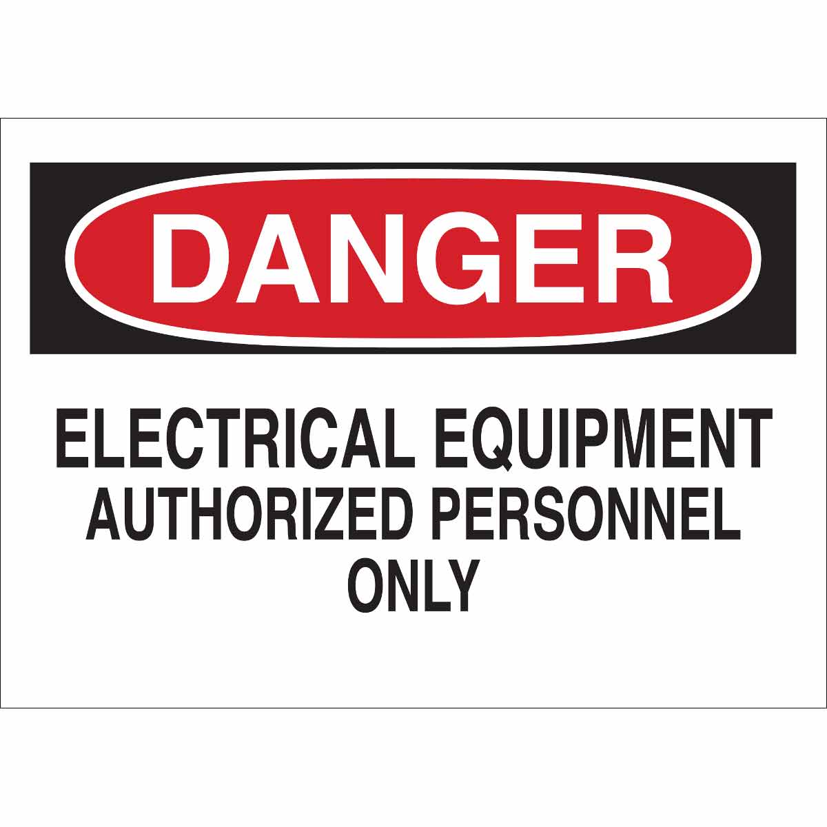 B120,10X14,RED,BLK/WHT,DANGER ELECTRICAL