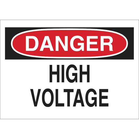B120,7X10,RED,BLK/WHT,DANGER HIGH VOLTAG