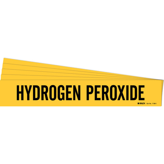 HYDROGEN PEROXIDE Pipe Marker BK/YL PK