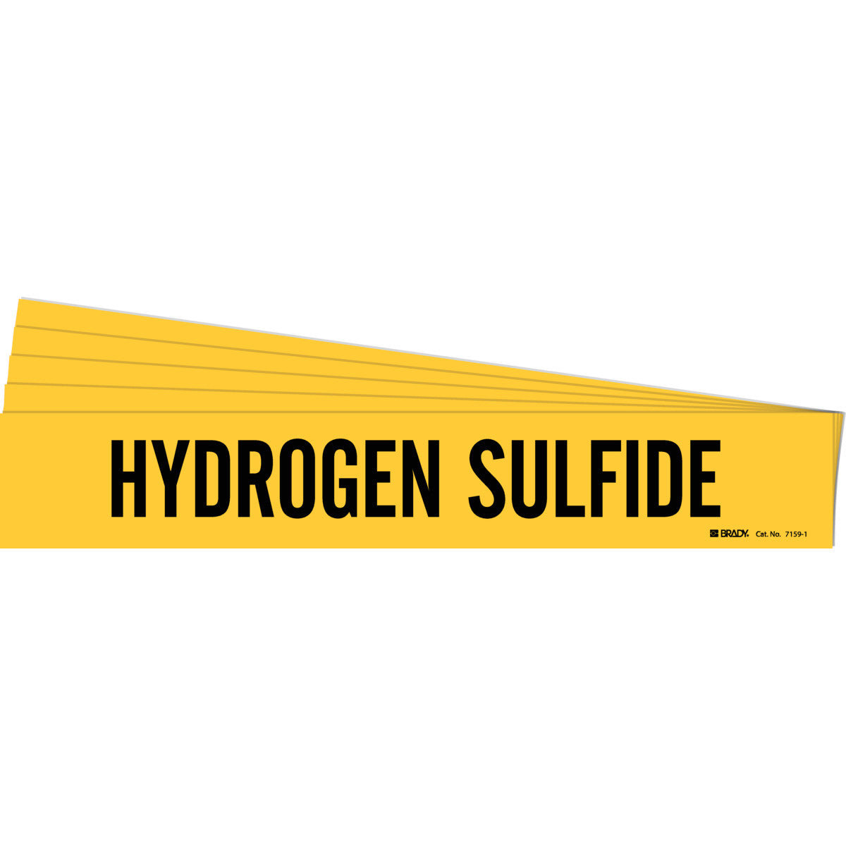 HYDROGEN SULFIDE Pipe Marker BK/YL PK