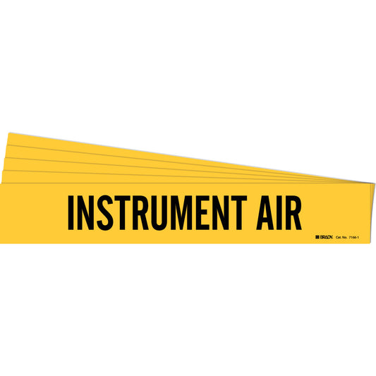 INSTRUMENT AIR Pipe Marker 1 BK on YL PK