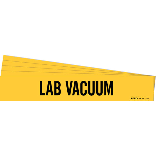 LAB VACUUM Pipe Marker Sty 1 BK on YL PK