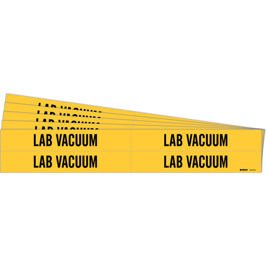 LAB VACUUM Pipe Marker Sty 4 BK on YL PK