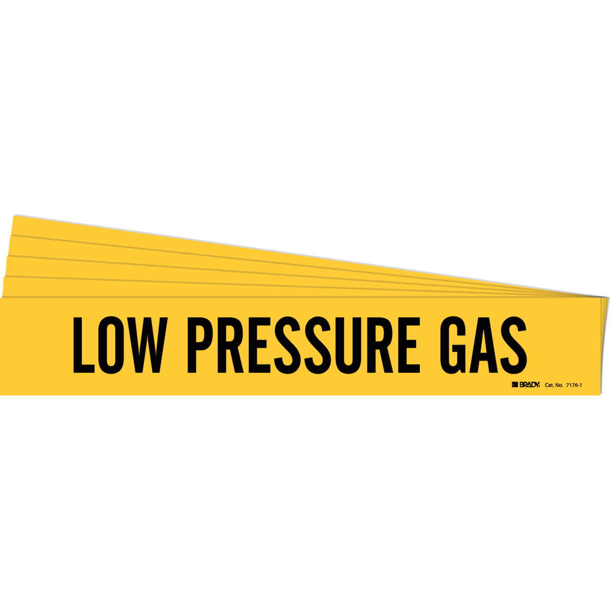 LOW PRESSURE GAS Pipe Marker BK/YL PK