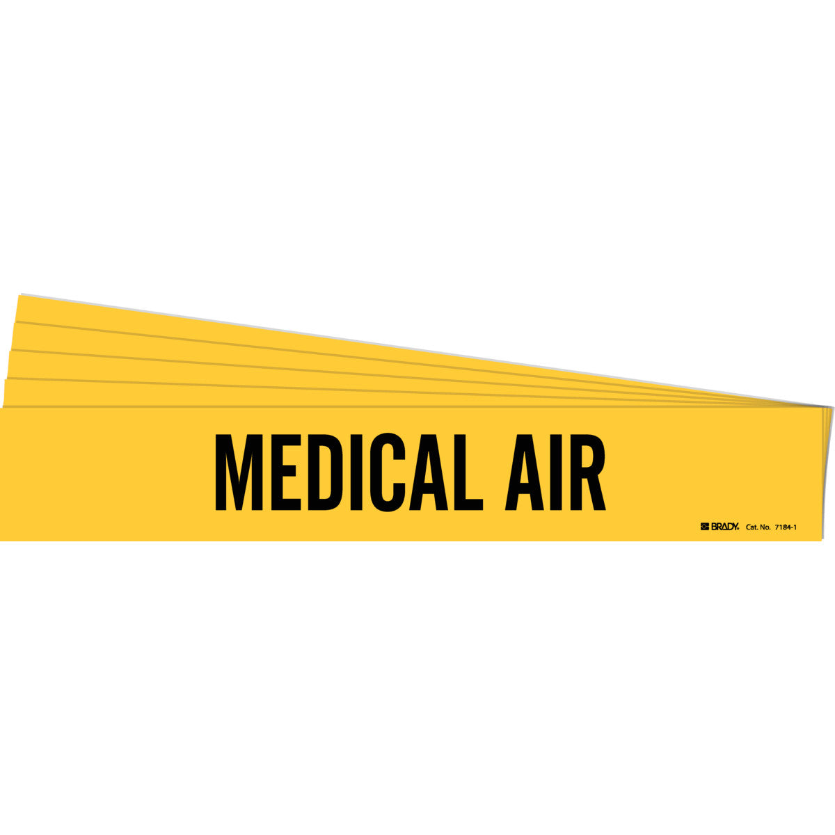 MEDICAL AIR Pipe Marker 1 BK on YL PK